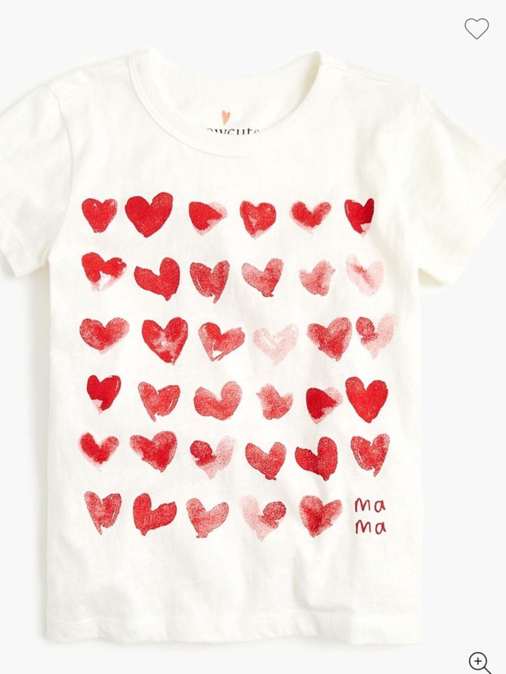 Crewcuts hearts tee